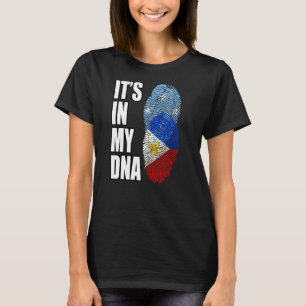 Camiseta Bandera Del Patrimonio De La Mezcla Filipina Y Mic