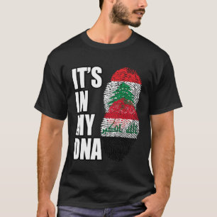 Camiseta Bandera Del Patrimonio De La Mezcla Libanesa E Ira