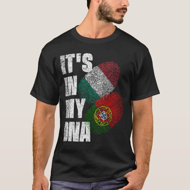 Camiseta Bandera Del Patrimonio De La Mezcla Portuguesa E I (Anverso)