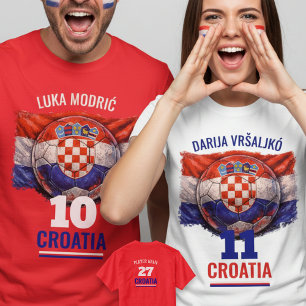 Camiseta Bandera del patrimonio del fútbol de Croacia Gráfi