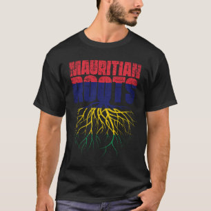 Camiseta Bandera del Patrimonio Mauricio de raíz mauriciana