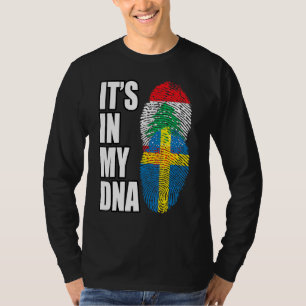 Camiseta Bandera Del Patrimonio Mezcla De Adn Libanés Y Sue