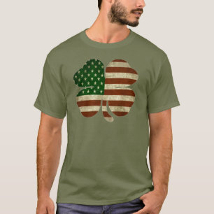 Camiseta Bandera del patriota irlandés del shamrock america