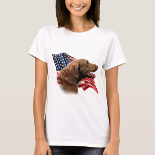 Camiseta Bandera del perro perdiguero de bahía de