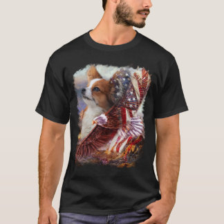 Camiseta Bandera del perro y del águila America Classic Vin