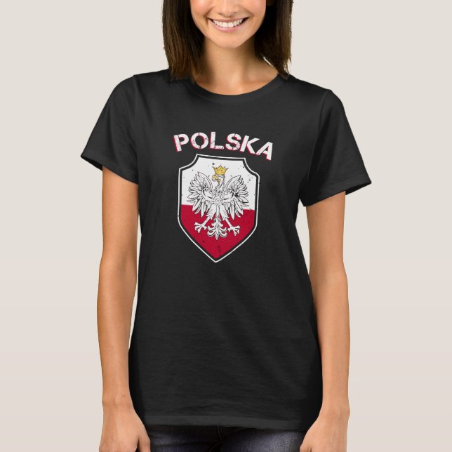 Camiseta Bandera del polaco del águila de Polska (Anverso)