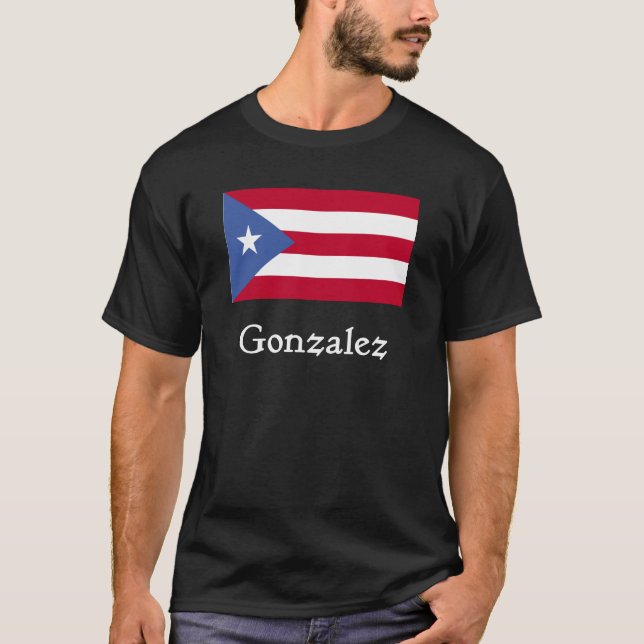 Camiseta Bandera del puertorriqueño de Gonzalez (Anverso)