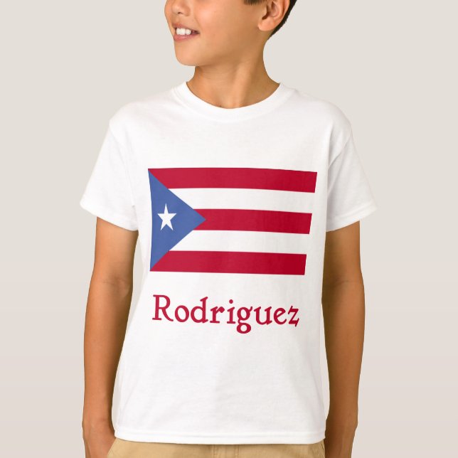 Camiseta Bandera del puertorriqueño de Rodriguez (Anverso)