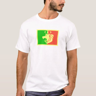 Camiseta Bandera del reggae de Rasta con el león coronado