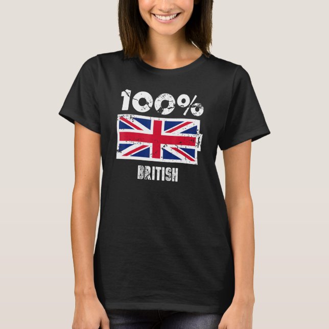 Camiseta Bandera del Reino Unido 100 Batería británica Po (Anverso)