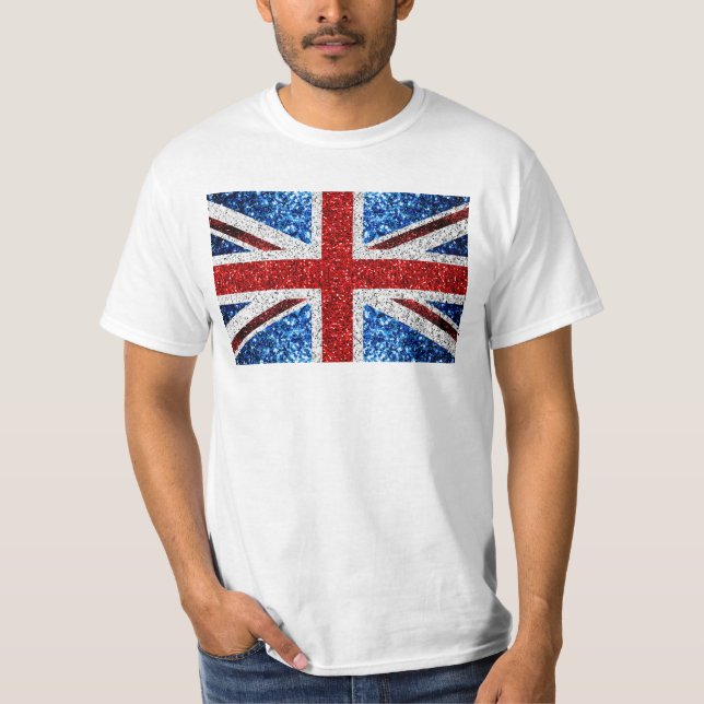 Camiseta Bandera del Reino Unido azul rojo brillante purpur (Anverso)