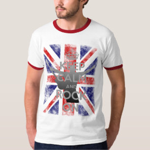 Camiseta Bandera del Reino Unido Cool Distressed Keep Calm