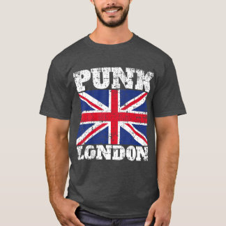 Camiseta Bandera del Reino Unido de la roca del Punk del pu