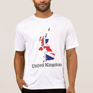 Camiseta Bandera del Reino Unido dentro del diseño del mapa