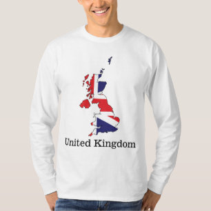 Camiseta Bandera del Reino Unido dentro del diseño del mapa