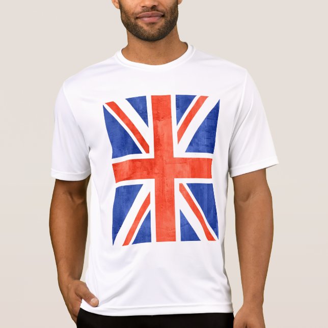 Camiseta Bandera del Reino Unido Grunge #2 (Anverso)