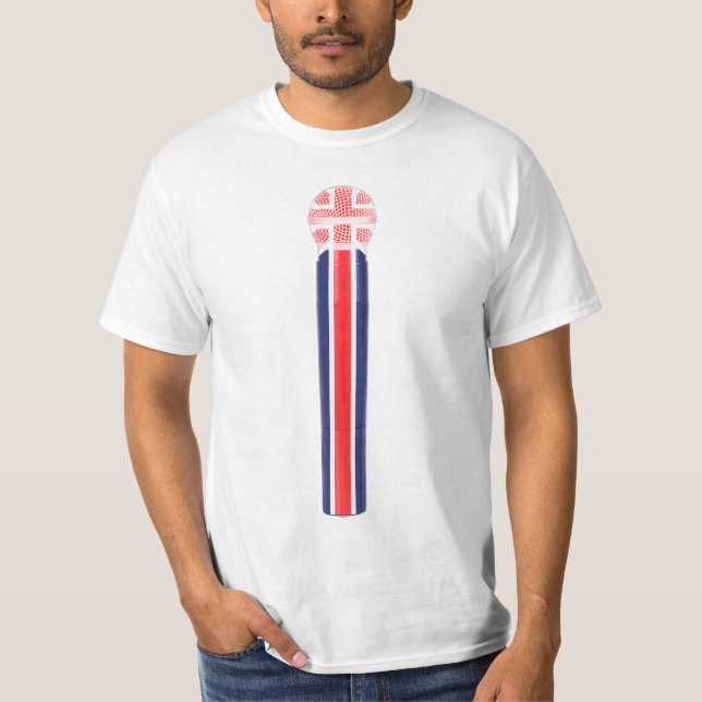 Camiseta Bandera del Reino Unido. micrófono (Anverso)