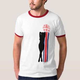 Camiseta Bandera del Reino Unido. micrófono