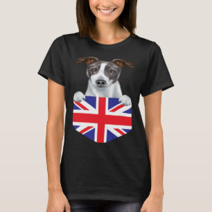 Camiseta Bandera del Reino Unido Perro de Greyhound italian