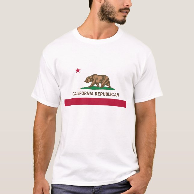 Camiseta Bandera del republicano de California (Anverso)