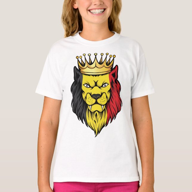 Camiseta Bandera del Rey del León de Bélgica (Anverso)