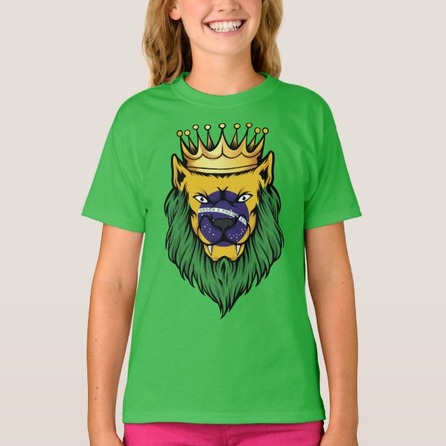 Camiseta Bandera del Rey del León de Brasil (Anverso)