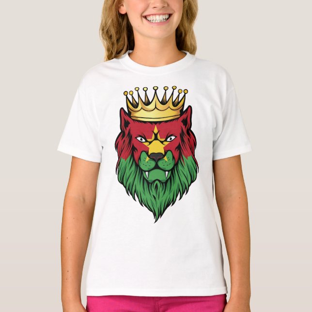 Camiseta Bandera del Rey del León de Burkina Faso (Anverso)