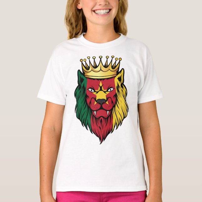Camiseta Bandera del Rey del León de Camerún (Anverso)