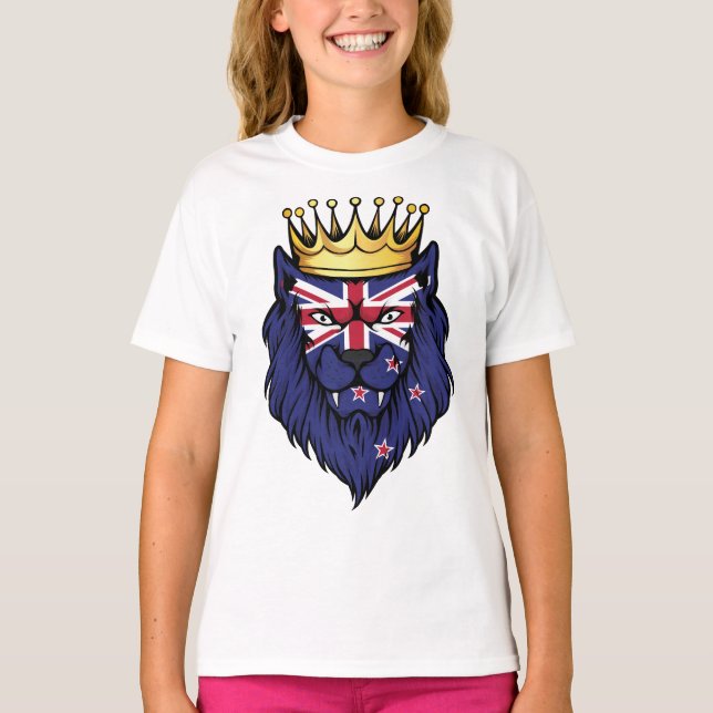 Camiseta Bandera del Rey del León de Nueva Zelanda (Anverso)