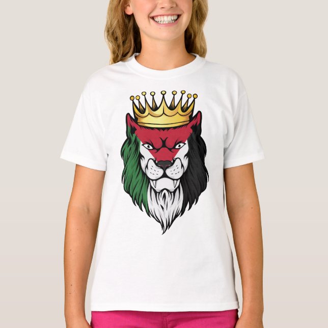 Camiseta Bandera del Rey del León de Palestina (Anverso)