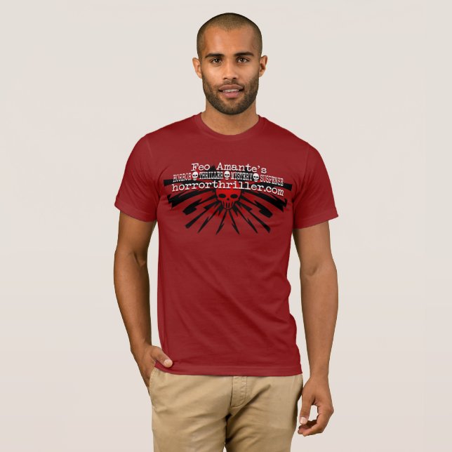 Camiseta Bandera del rojo de la novela de suspense del (Anverso completo)
