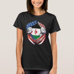 Camiseta Bandera del Sahara Occidental Orgullo americano de
