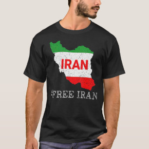 Camiseta Bandera del símbolo de Irán libre amor por la libe
