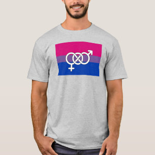 Camiseta Bandera del Símbolo de Orgullo Bisexual