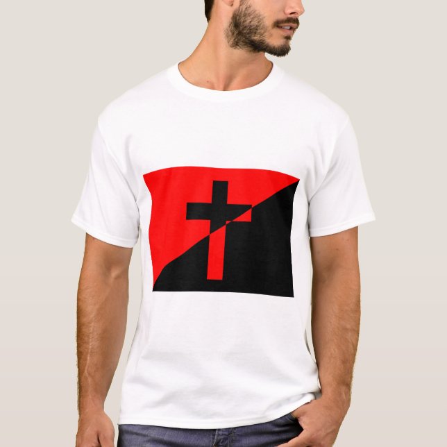 Camiseta Bandera del socialismo cristiano y el anarquismo ( (Anverso)