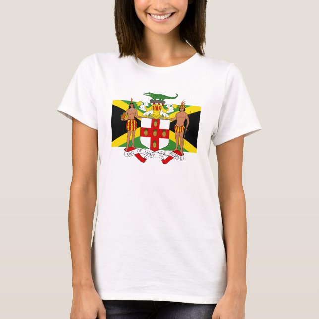 Camiseta Bandera del tanque del Escudo de Armas de Jamaica (Anverso)