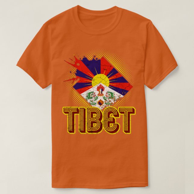 Camiseta Bandera del Tíbet (Diseño del anverso)