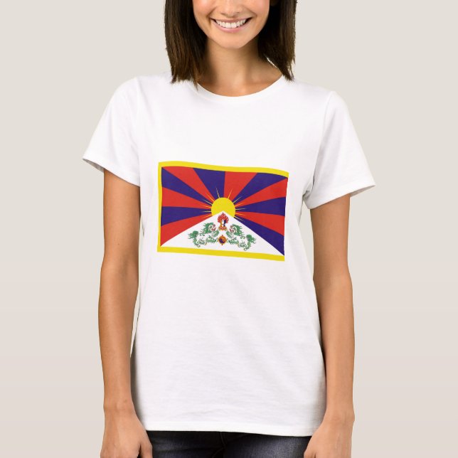 Camiseta Bandera del Tíbet Libre (Anverso)