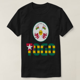 Camiseta Bandera del Togo y Patriotismo del Escudo de Armas