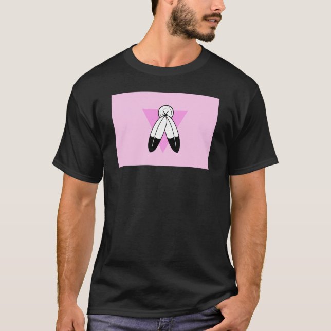 Camiseta Bandera del Triángulo Rosa de Dos Espíritus (Anverso)
