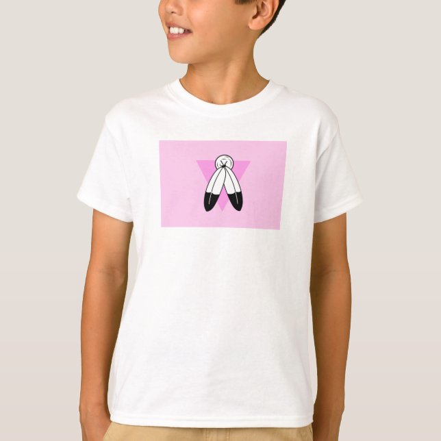Camiseta Bandera del Triángulo Rosa de Dos Espíritus (Anverso)