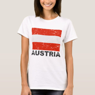 Camiseta Bandera del vintage de Austria
