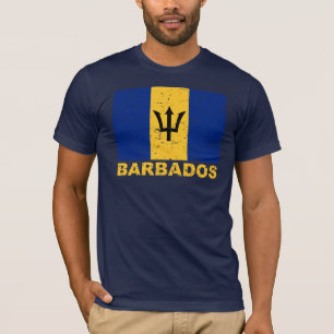 Camiseta Bandera del vintage de Barbados