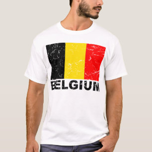Camiseta Bandera del vintage de Bélgica