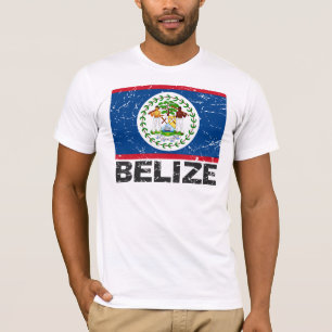 Camiseta Bandera del vintage de Belice