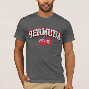 Camiseta Bandera del vintage de Bermudas