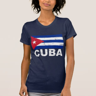 Camiseta Bandera del vintage de Cuba