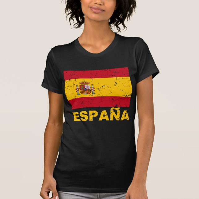 Camiseta Bandera del vintage de España (Anverso)