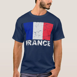 Camiseta Bandera del vintage de Francia