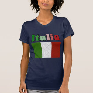 Camiseta Bandera del vintage de Italia